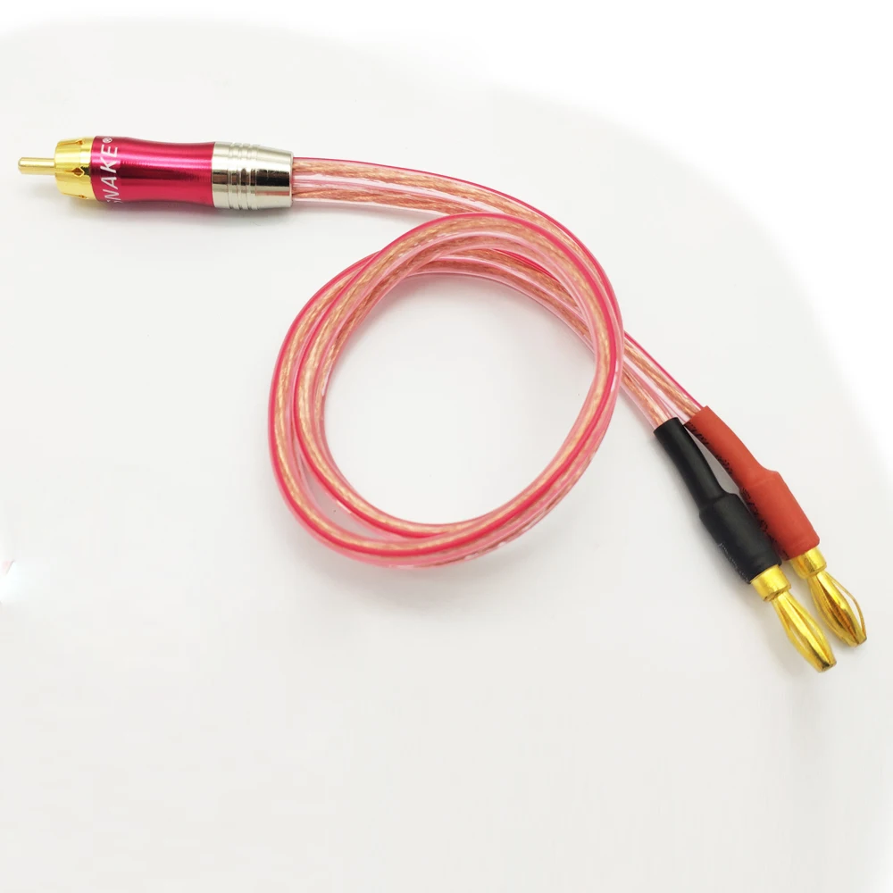 1 шт. HIFI аудио кабель для колледжа AV Lotus одна точка два RCA поворот 2 головка банана