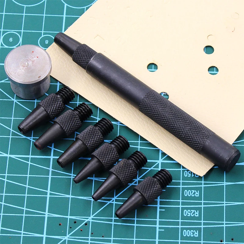 7 Размеры Новый Дырокол винт Съемный Палочки кожаные инструменты Leathercraft