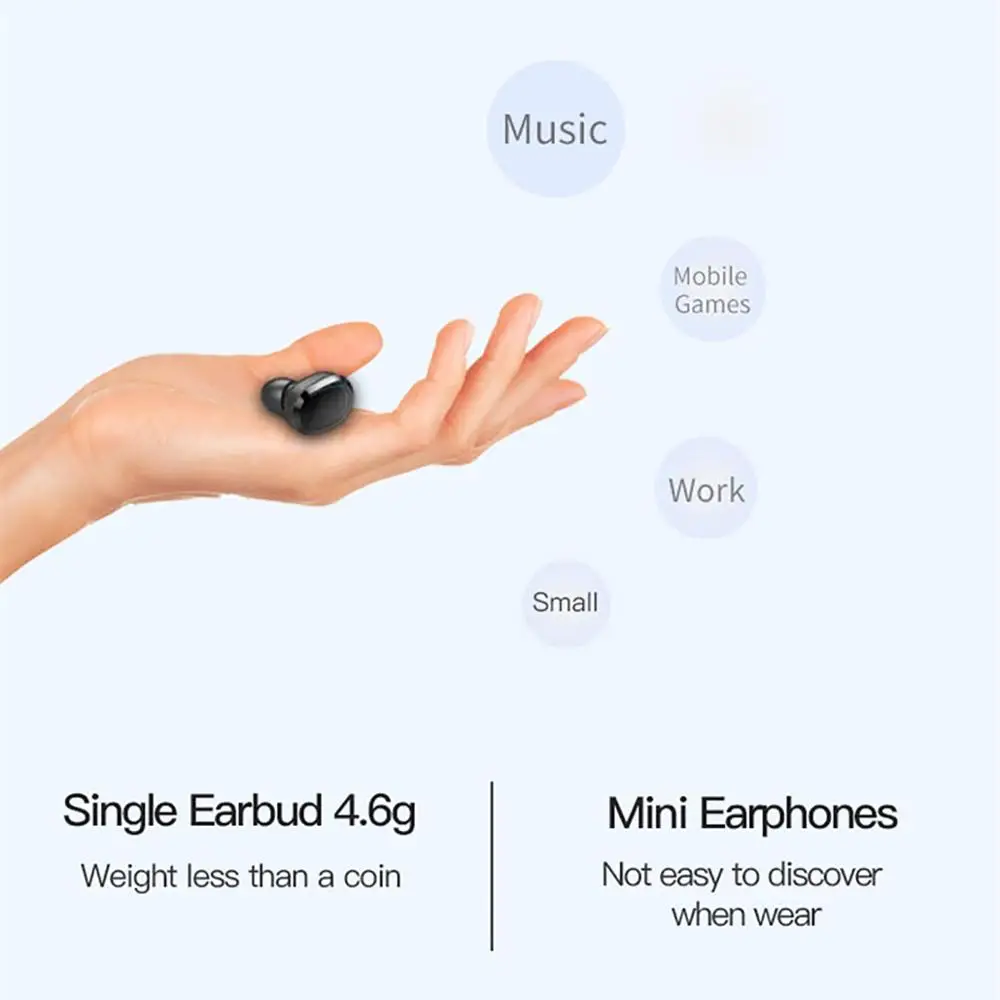 Спортивные стереонаушники Bluetooth Двойные наушники-вкладыши беспроводная