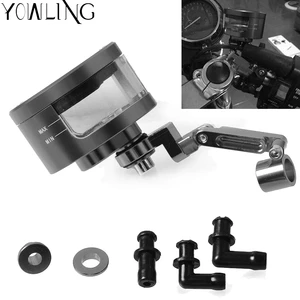 Universal Motorcycle Brake Fluid Reservoir Oil Tank with mounting kit For Honda CBR954RR NC700 NC750 S X PCX125 ST 1300 A