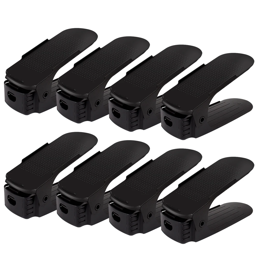 Shoe Rack 6Pcs Easy Adjustable Storage Plastic Shoes Holder Organizer Space Saver Fix All | Дом и сад