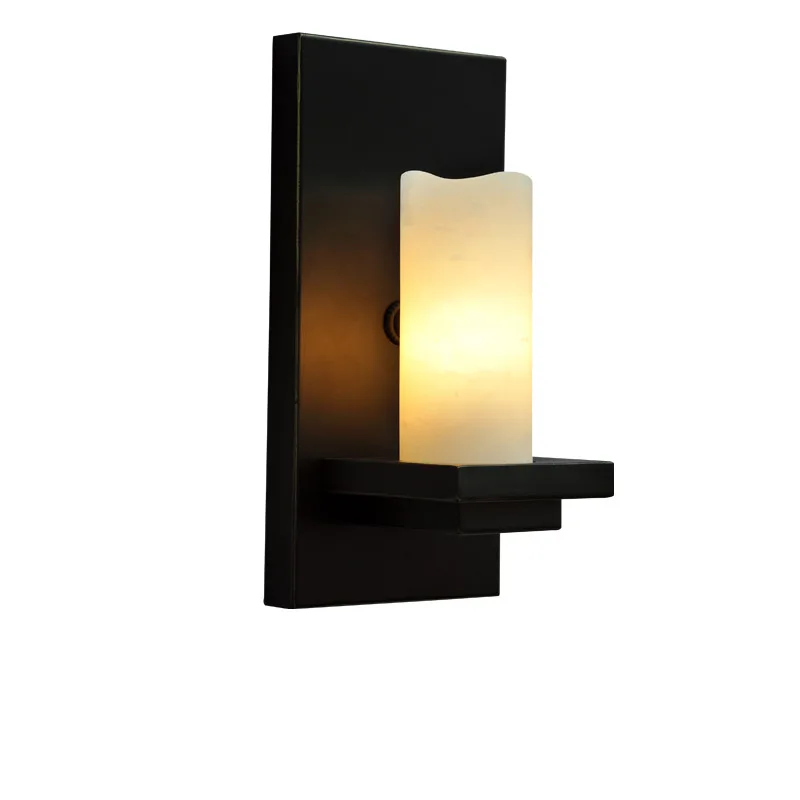 

GZMJ Iron Wall Lamps Lights for Bedroom Living Room Candle Lampshade Wall Light Fixture Sconce Retro Wall Led Lamps Stairs Pipe