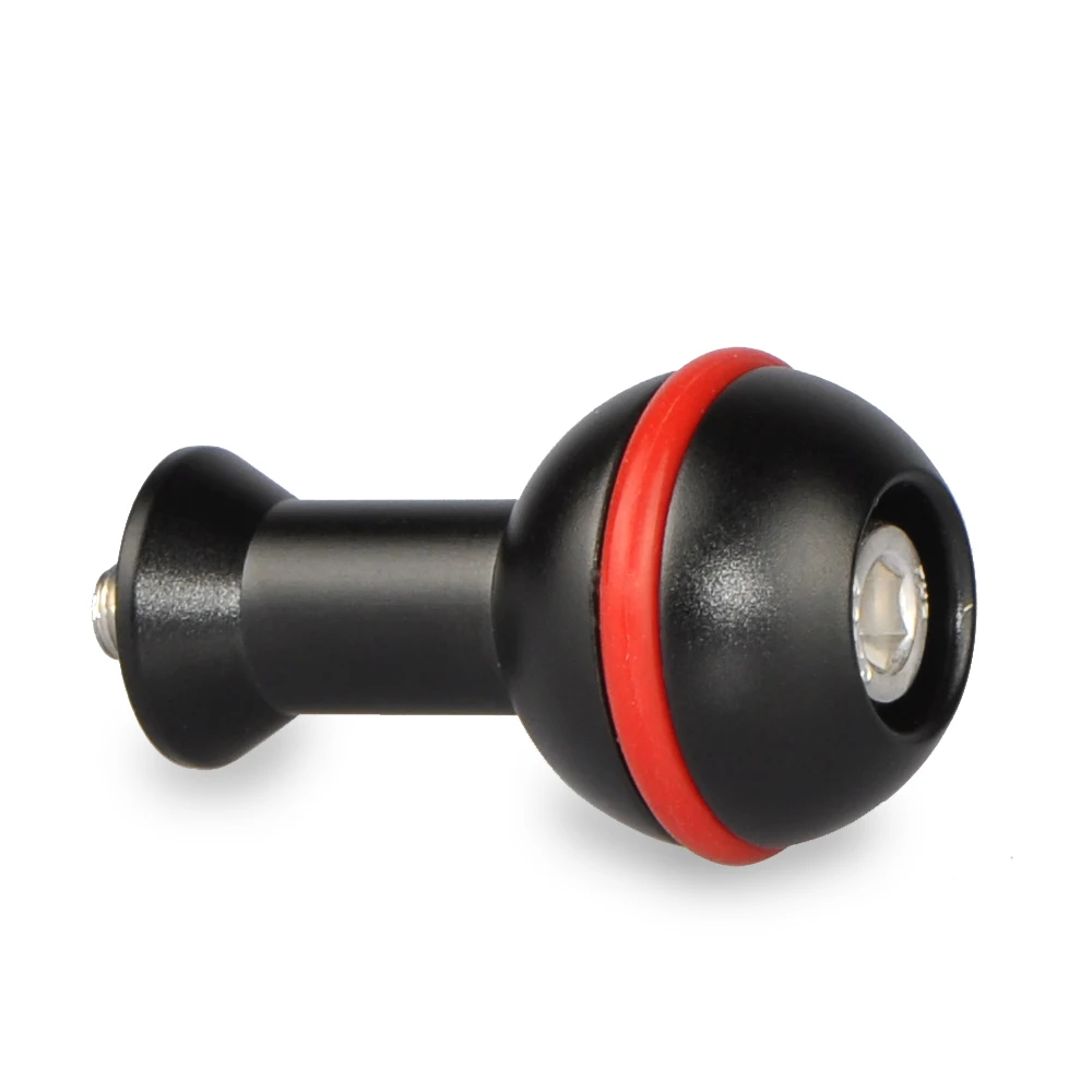 

M6 Fixed 1 inch Ball with 1/4''-20 Mount Adapter for Underwater Tray Handle Bracket expansion 1'' Ball Flashlight Arm System