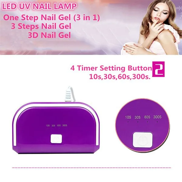Time-Limited Discount New Top Sales 10s 30s 60s 300s Timers Fast Dry 12W LED Nail Lamp | Красота и здоровье