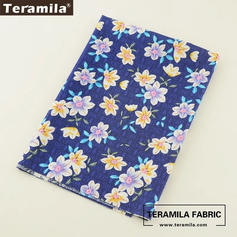 Флюоресцентная ткань из поплина темно синего цвета четверть метра мягкая