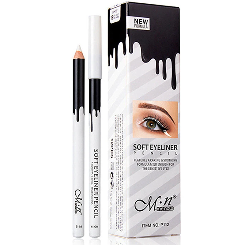 White Color Eyeliner Pencil Waterproof Long Lasting Easy To Wear Contour Eye Liner Pen Makeup Cosmetics - Цвет: 1pcs
