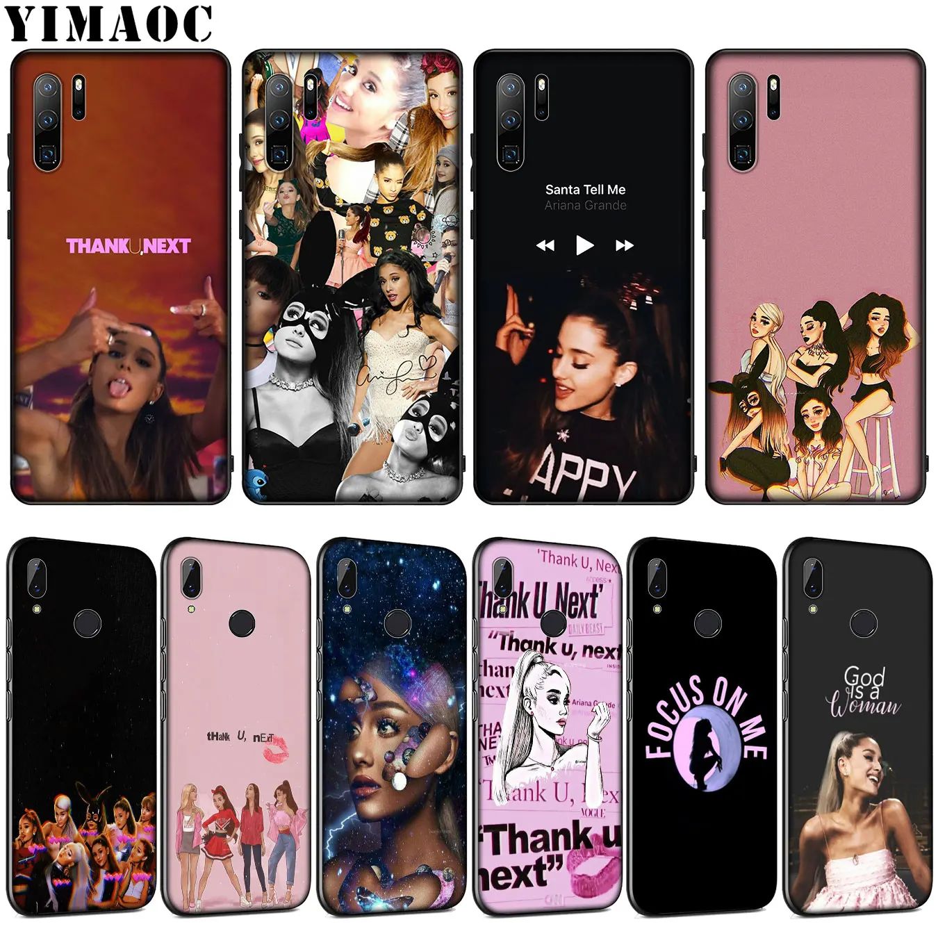 Мягкий силиконовый чехол YIMAOC ariana grande для Huawei P30 P20 Pro P10 P9 Lite Mini 2017 2016 черный P Smart Z
