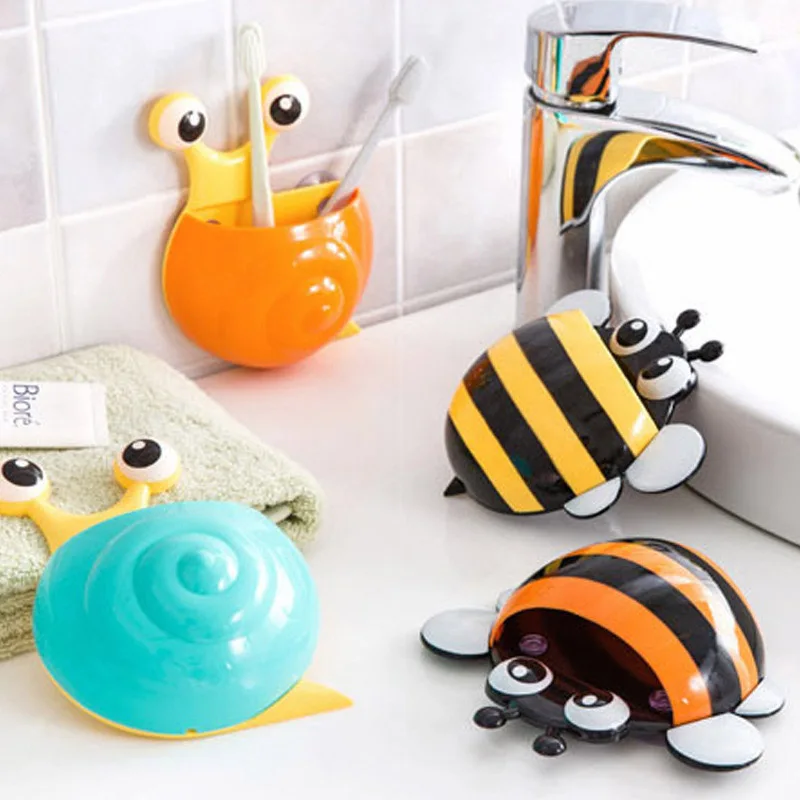 Мультяшный держатель зубной щетки милый Honeybee для ванной комнаты аксессуары