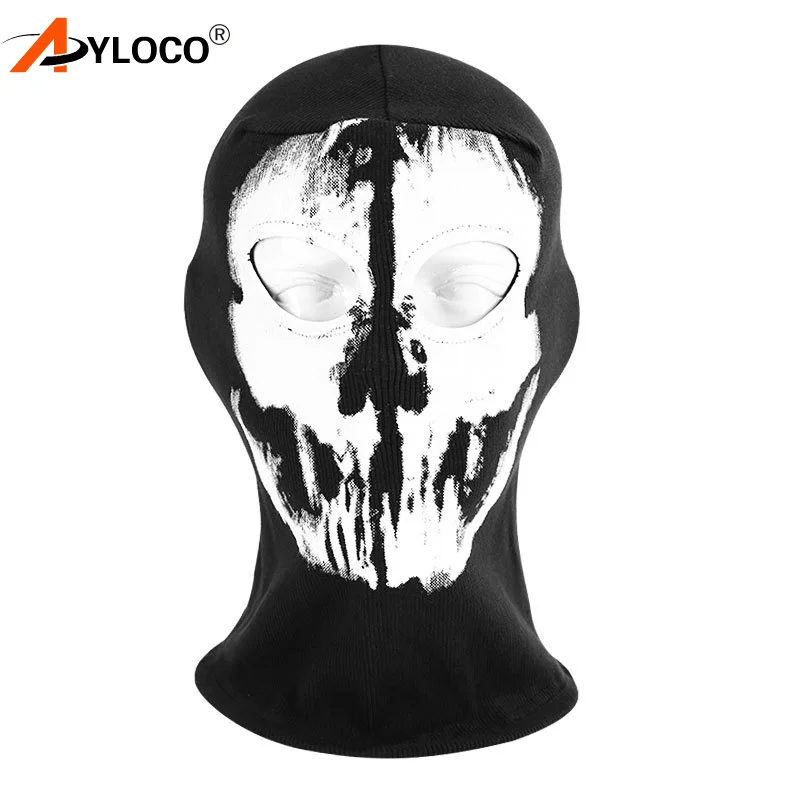Мотоциклетная Балаклава CS призрачный капюшон череп тактическая маска на