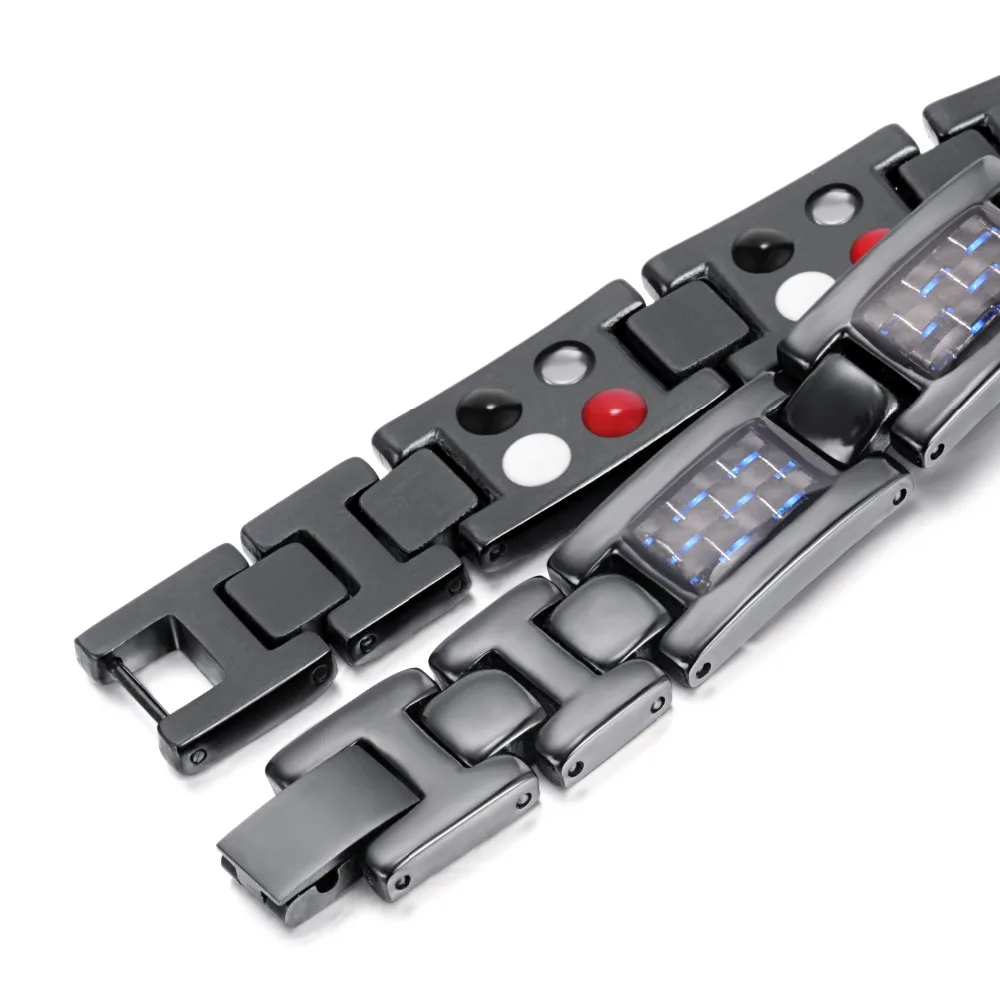 Высокое качество здоровье и гигиена титановый браслет магнитный синий