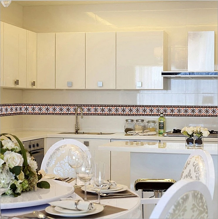 Цветок линии талии плинтус потолок фон настенные украшения зеркальные