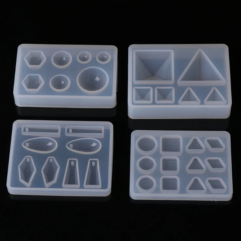 

Drop&Wholesale Silicone Mold DIY Geometric Triangle Mirror Craft Jewelry Making Decorative Cake APR28