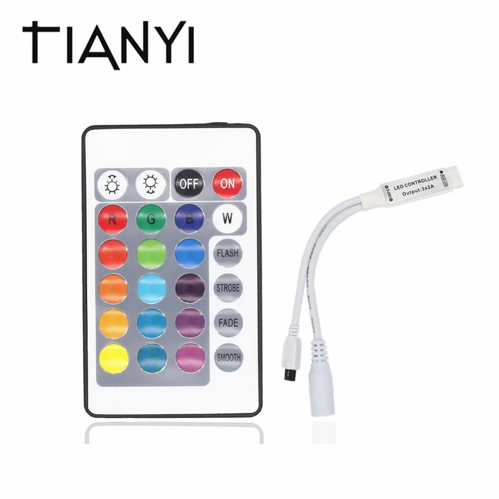 DC 12 V 24Key Мини светодиодный RGB инфракрасный пульт дистанционного управления