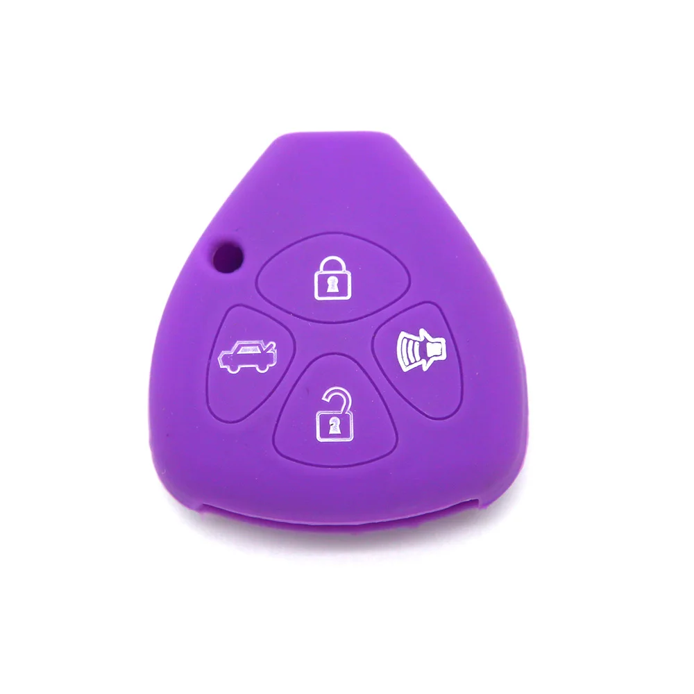 2017 new Car Modified case Silicone Key Case Cover Fit For Toyota Camry Corolla Prado Fortuner RAV 2012 4 buttons car shell | Автомобили и