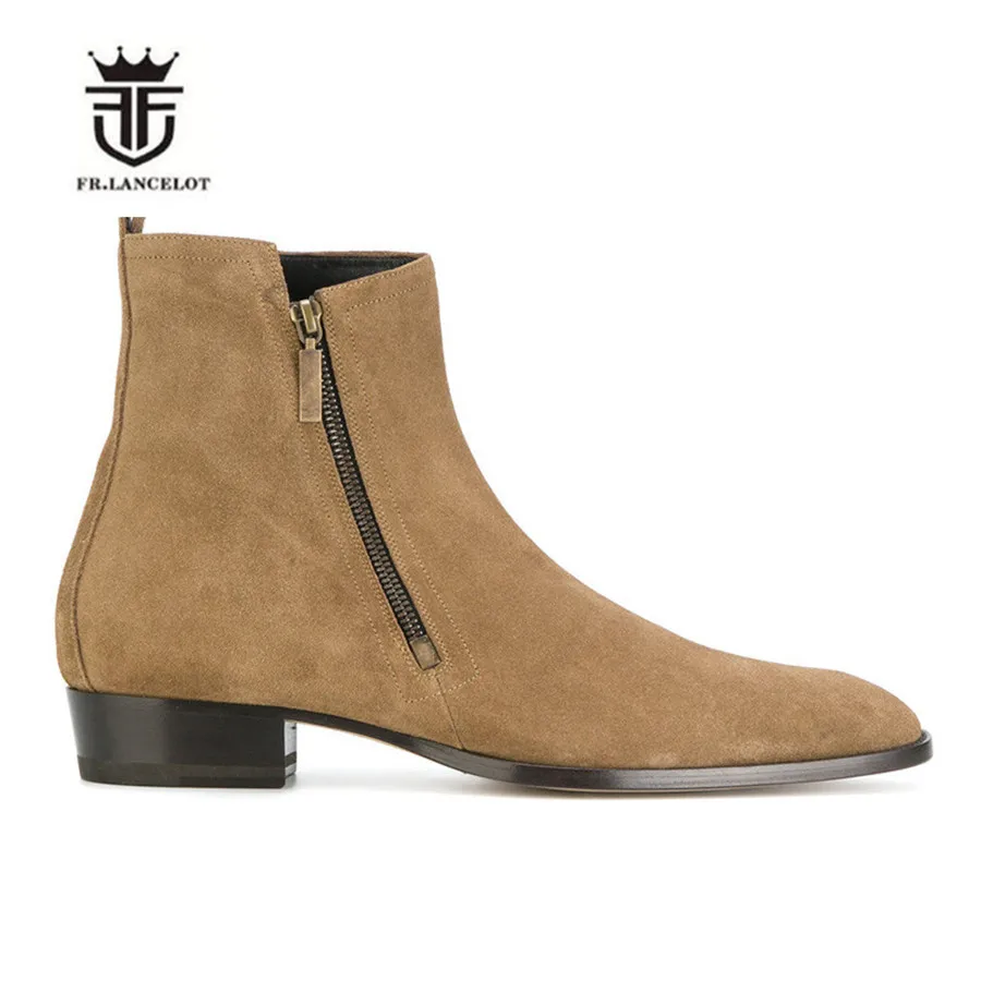 2019 оригинальные Винтажные ботинки ручной работы на боковой молнии из коровьей