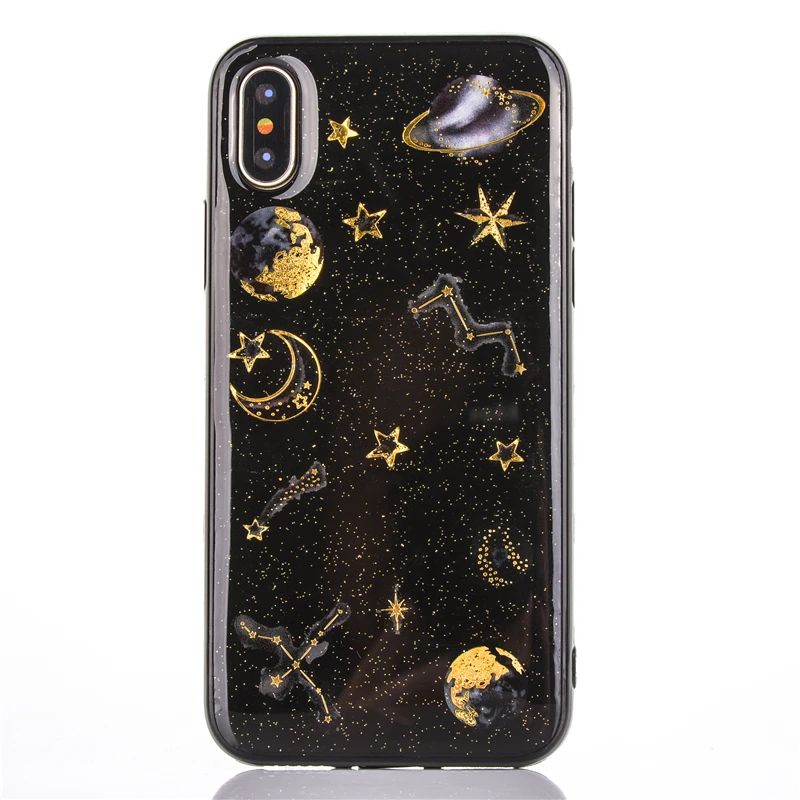 Блестящие чехлы для телефонов Space Planet iphone 7 Plus мягкий силиконовый чехол X 6 6s 6Plus 6splus