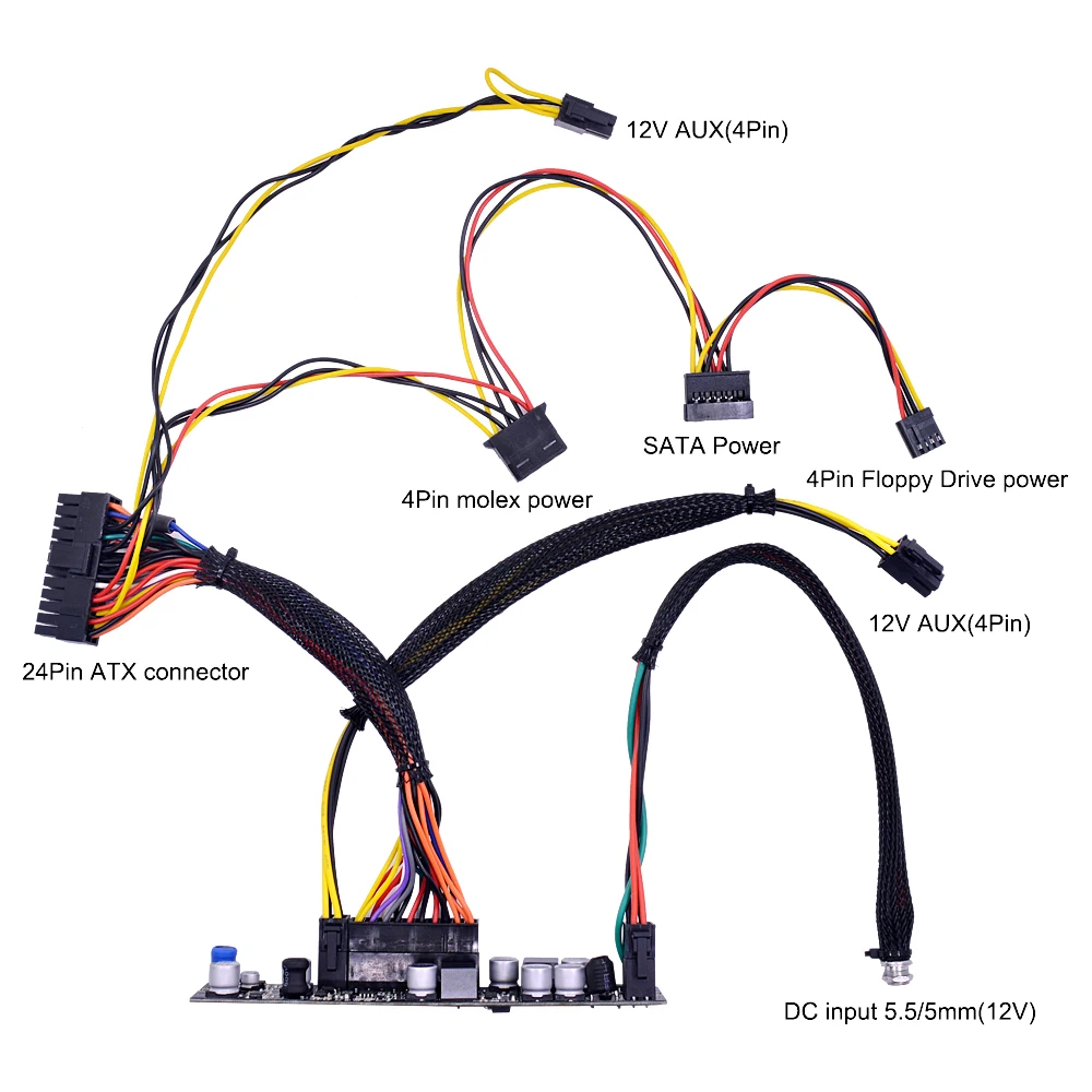 CHIPAL DC ATX 24Pin переключатель PSU адаптер карта Mini-ITX 24 Pin PC блок питания LR1204 180W 12V для HTPC