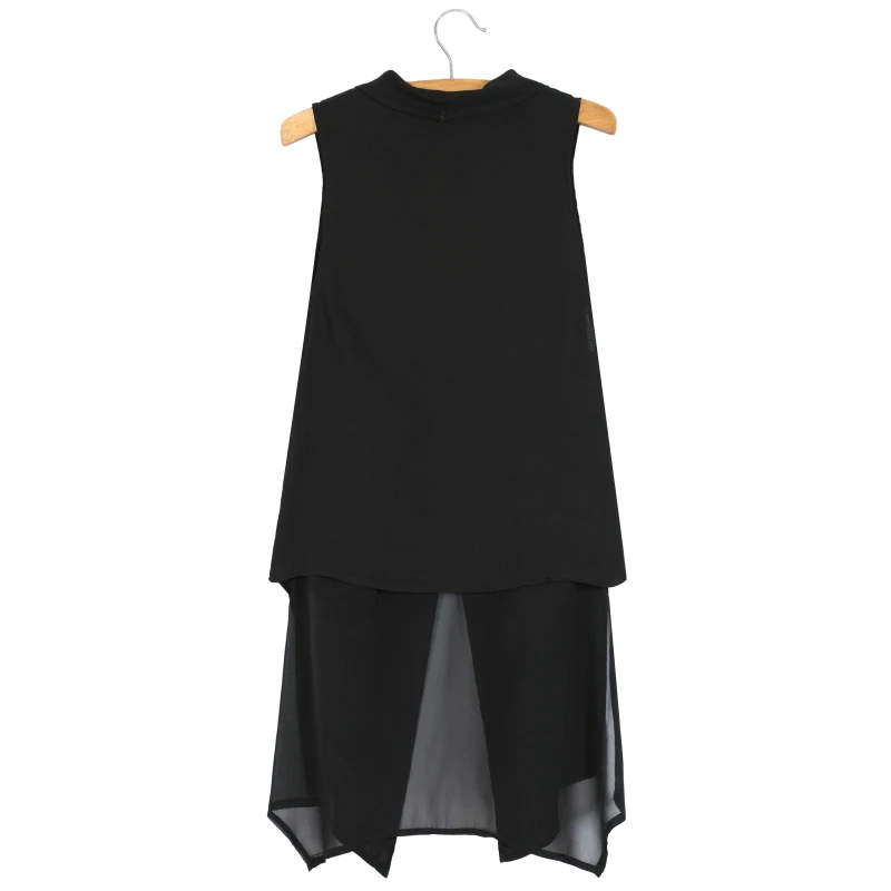 Women Summer Sleeveless Black Chiffon Waistcoat Blazer Casual Vest Long Suit Female Jacket Coat | Женская одежда