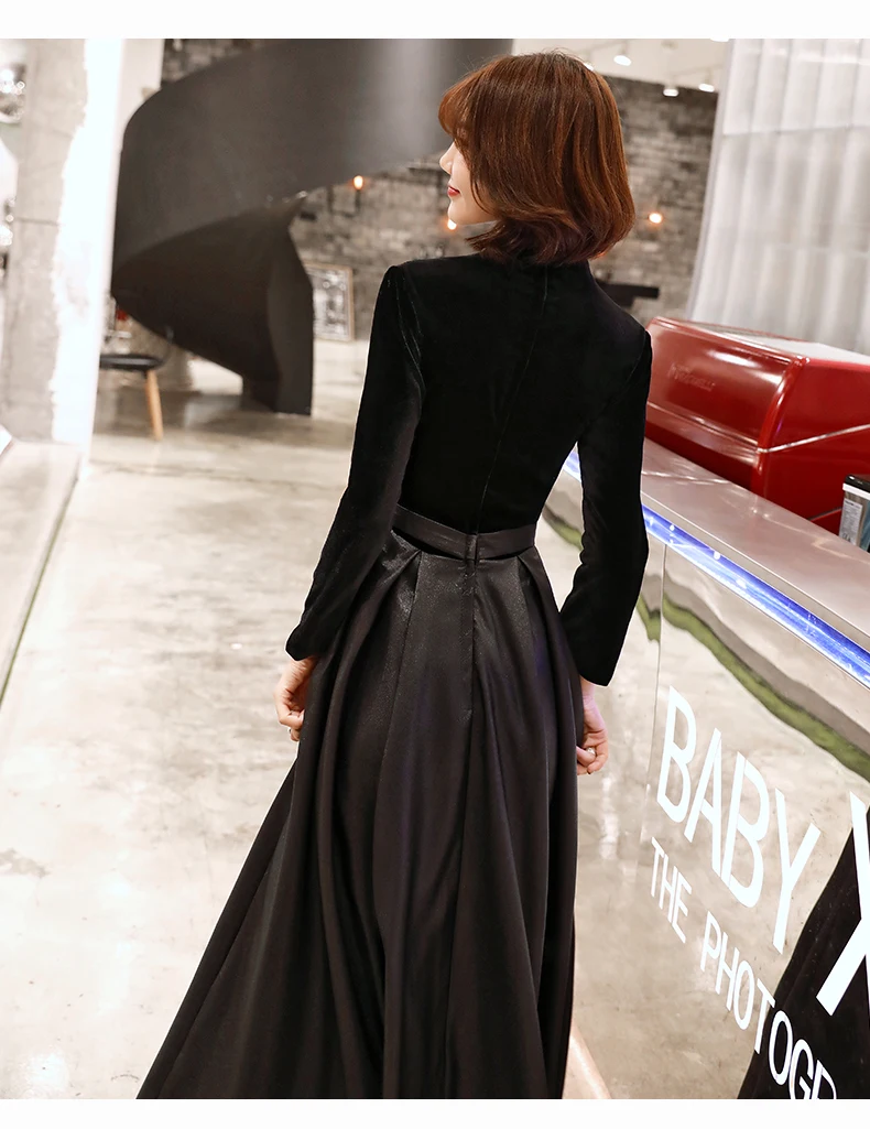 Robe de Soiree сексуальные велюровые вечерние платья глубокий v-образный вырез Элегантные Бархатные вечерние платья LYFY69