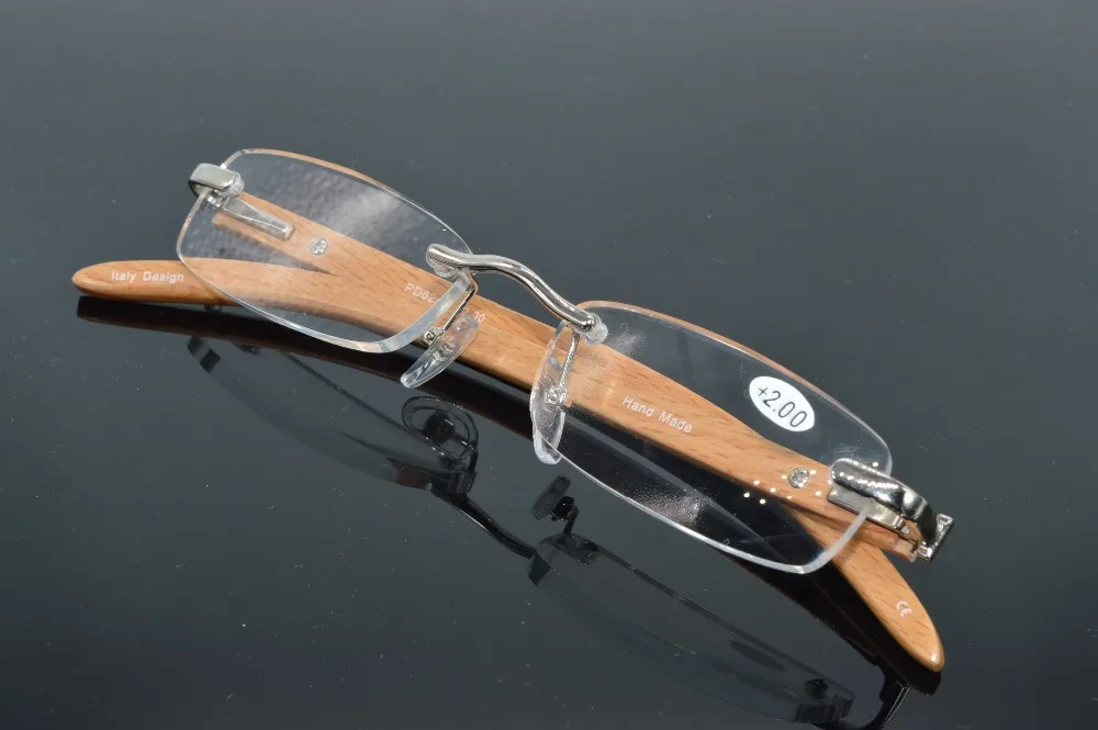 Очки для чтения с деревянными дужками без оправы + 2019 1 0 5 2 3 4 0|reading glasses|glasses readingwoman