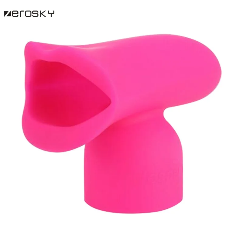 Zerosky Silicone Vibrator Magic Wand Attachment Head Covers AV Accessories G Spot Vibrators Massager Cap Sex Toys |