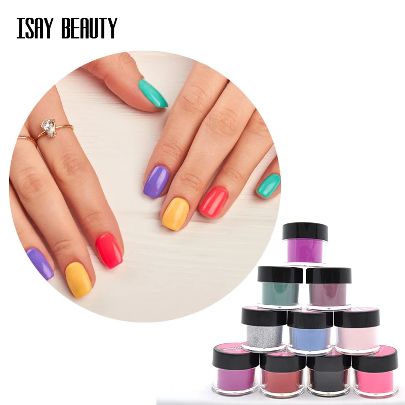ISAYBEAUTY dip набор пудры для ногтей 10 г/банка сладкие конфеты цвета Быстросохнущий
