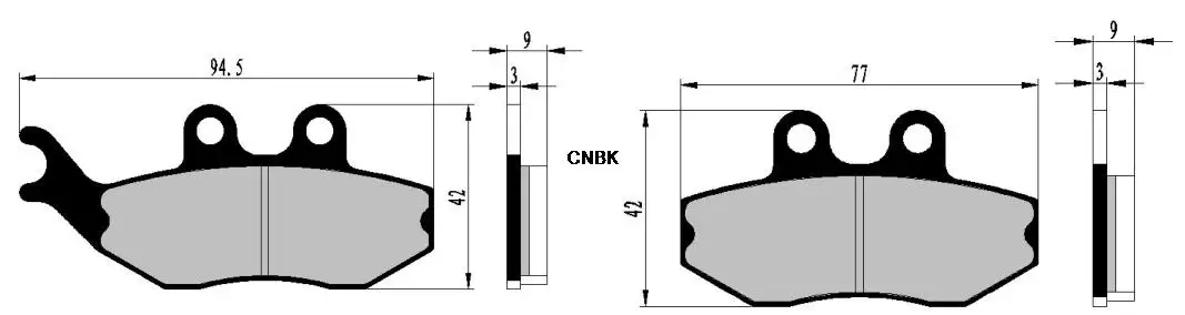 Набор тормозных колодок для ipc Street GTR125 GTR 125 2002 передняя и задняя - купить по