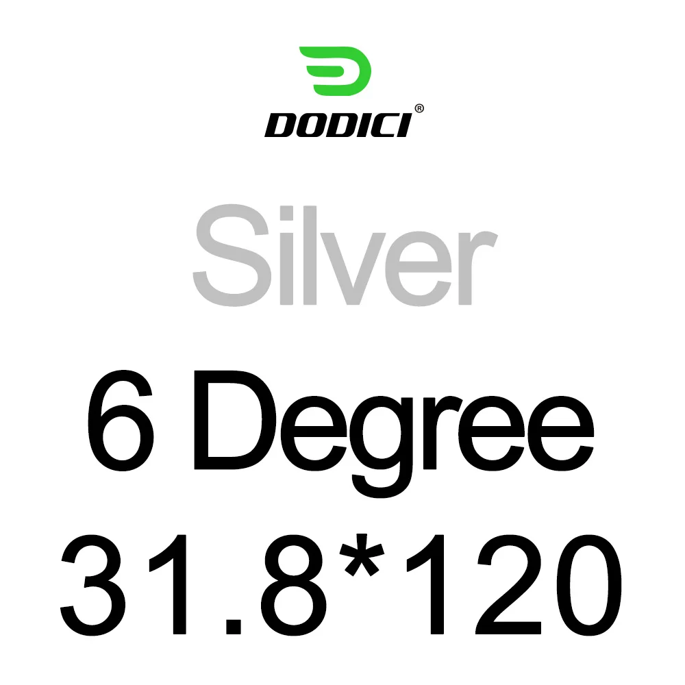 Silver 120mm DODICI велосипедный руль из углепластика волокна стержня стержень для дорожного велосипеда MTB углеродный стол 6 градусов жемчуг Краски блеск для губ 31,8*80/90/100/110/120/130 мм - Цвет: Silver 120mm