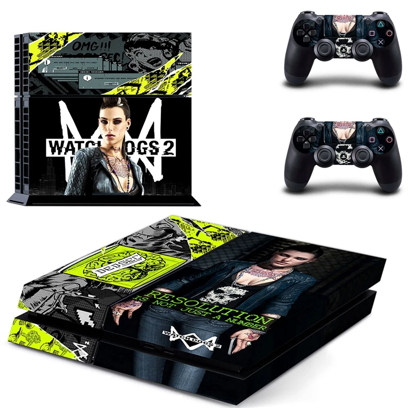 Ps4 часы с кожаным ремешком для собак 2 стилизованное покрытие Стикеры чехол Sony