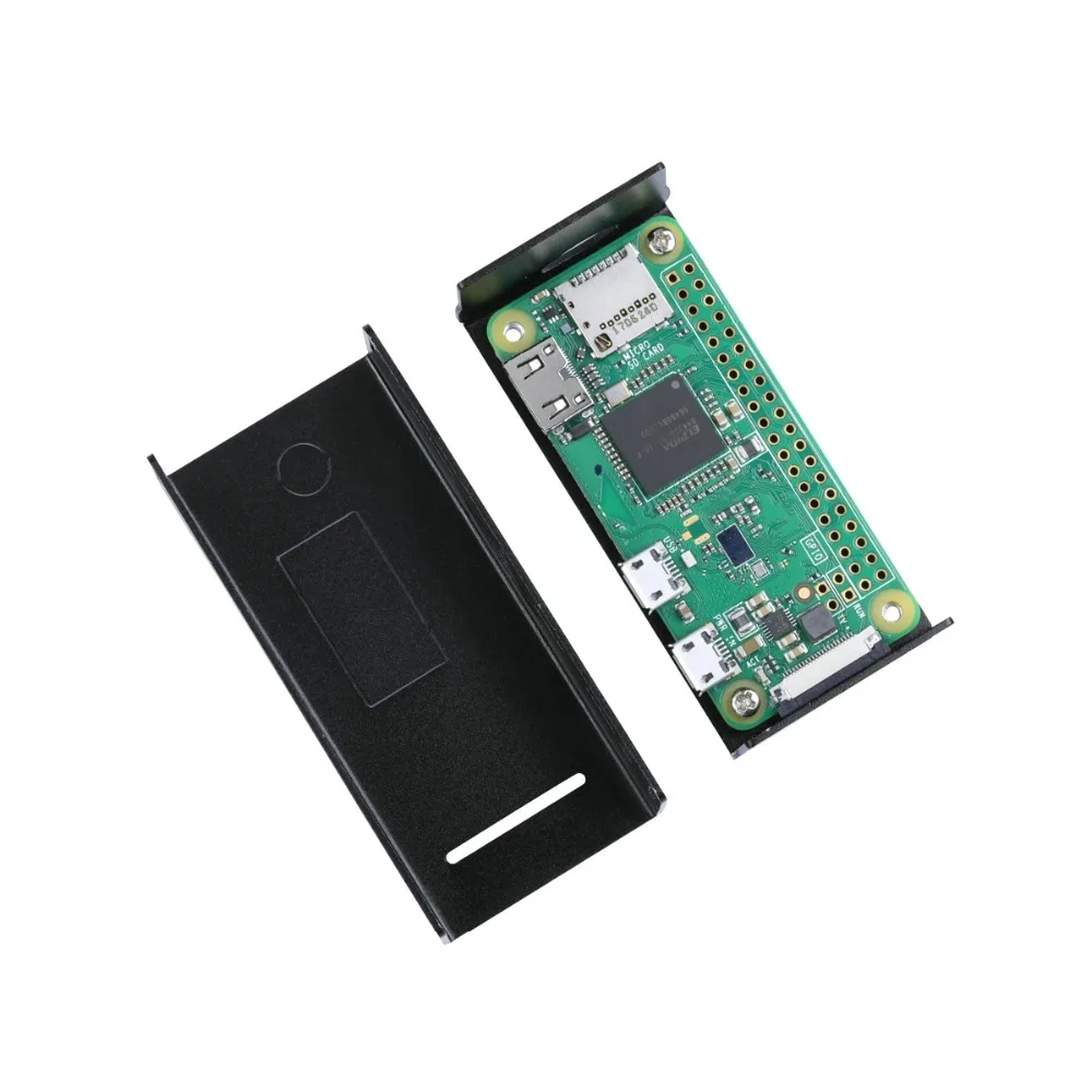 Raspberry Pi Zero W Алюминиевый Чехол металлический корпус черный крышка для с