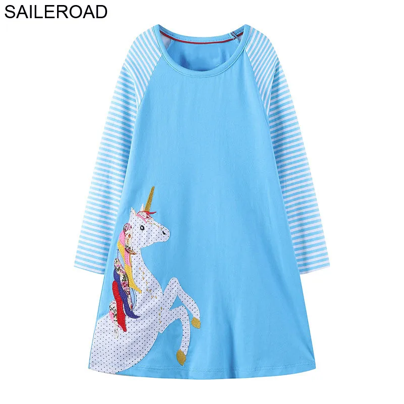 SAILEROAD Parrot Animal Embroider Девушки с длинным рукавом платье для девочек Бальное платье Детская одежда 7лет Baby cumpleamnos unicornio - Цвет: 7769 same picture