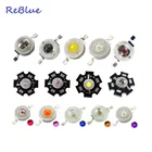 Светодиодный Диод ReBlue 3 Вт, 5 Вт, мощный светодиодный чип, светодиодный Диод 1 Вт, 3 Вт, 5 Вт на 20 мм, Звездный теплоотвод печатной платы, светодиодная лампа сделай сам, Диод 660 нм, Ультрафиолетовый 365 нм, ИК-браслет 850 нм