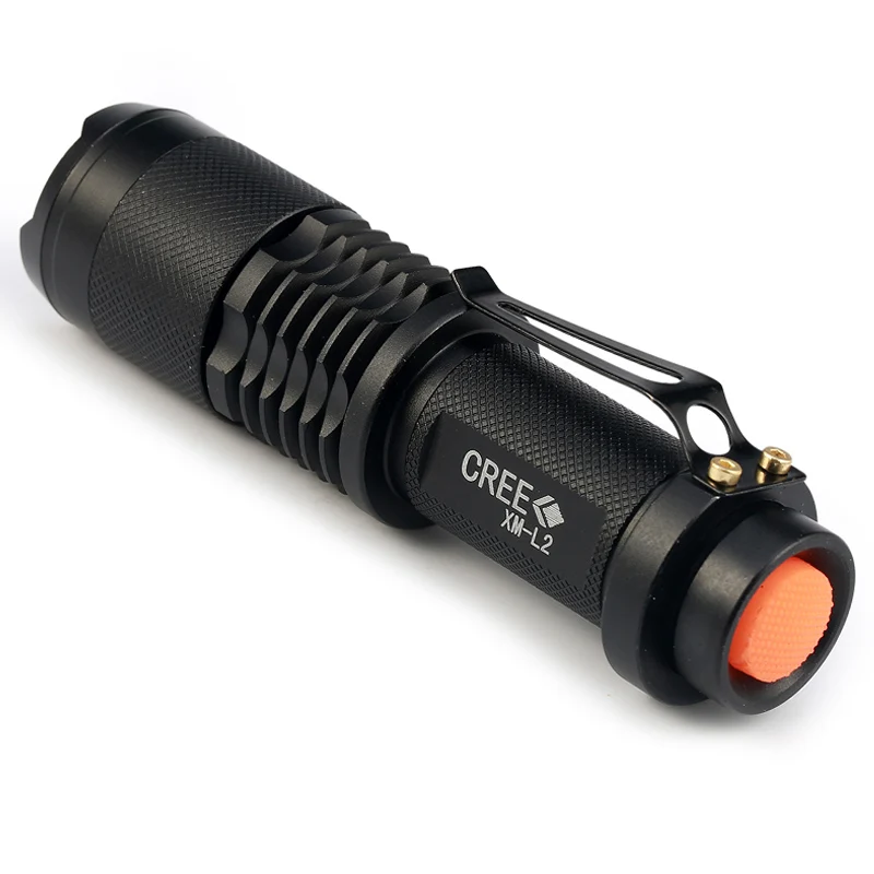 Cree xm-l2 3500lm led lanterna 5-modes регулируемый фонарик водонепроницаемый с 1*18650 5000 мАч