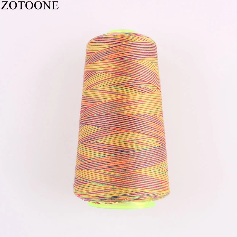ZOTOONE 3000 ярдов/катушки кожаные швейные нитки набор красочные 40 S/2 Промышленные полиэфирные нитки для швейных машин аксессуары C