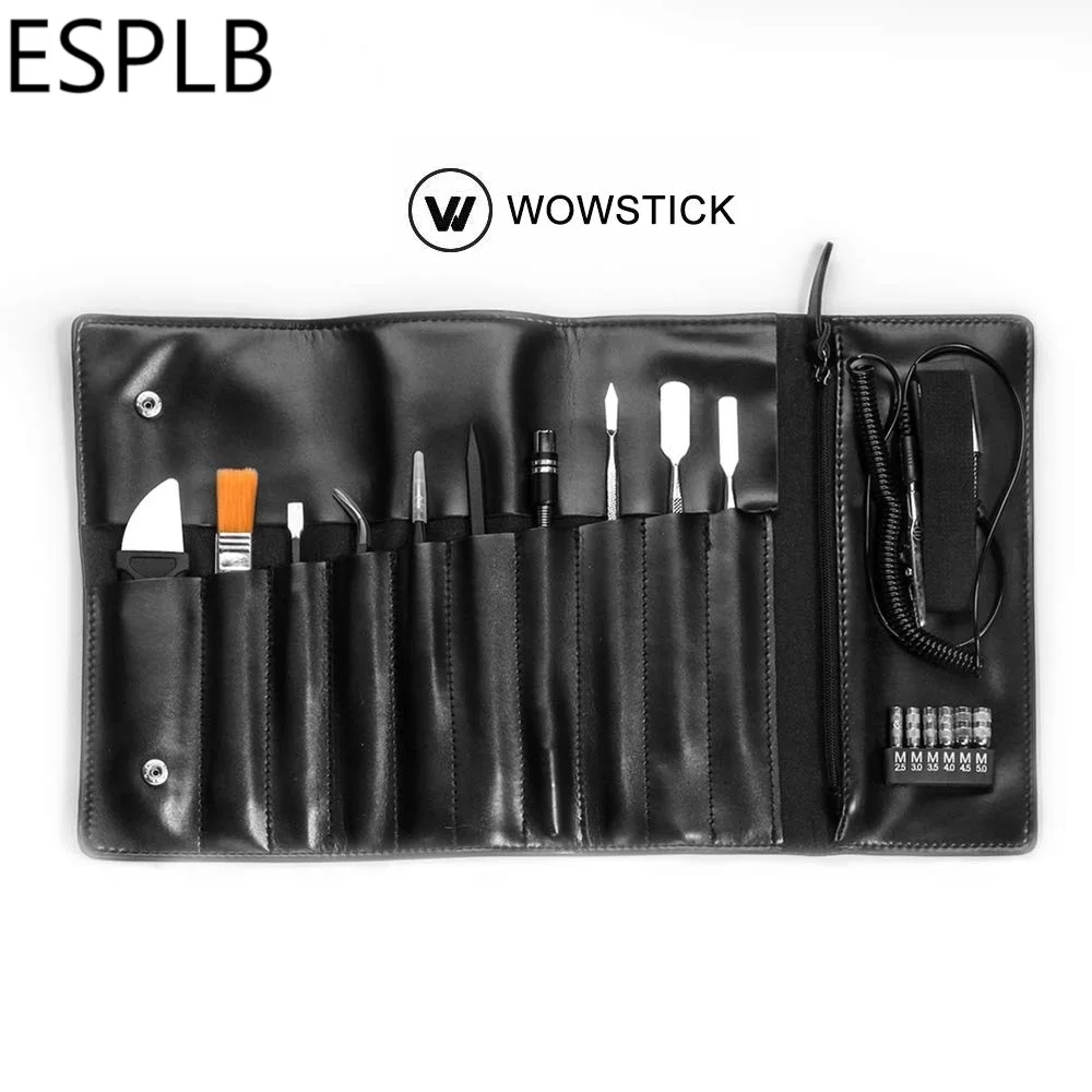 Wowstick 17 в 1 наборы ручных инструментов портативный кожаный чехол для сумки DIY Repari Набор инструментов с ломом/щеткой/Вьентьян мягкий стержень/ремешок