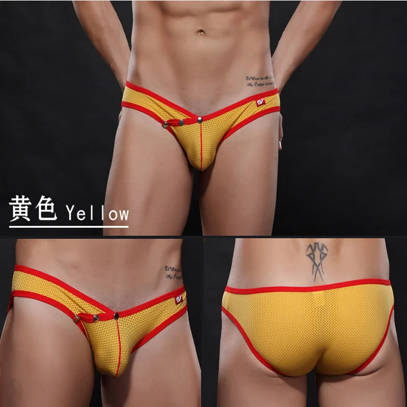 Мужские плавки с низкой талией для мужчин мужское Сетчатое нижнее белье