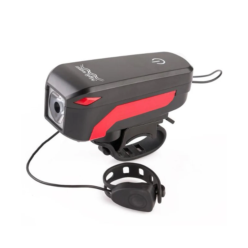 

Светодиодный велосипед светильник спереди Дистанционное Рог светильник Фонари для велосипедный звонок Flash светильник заряжаемая через ин...