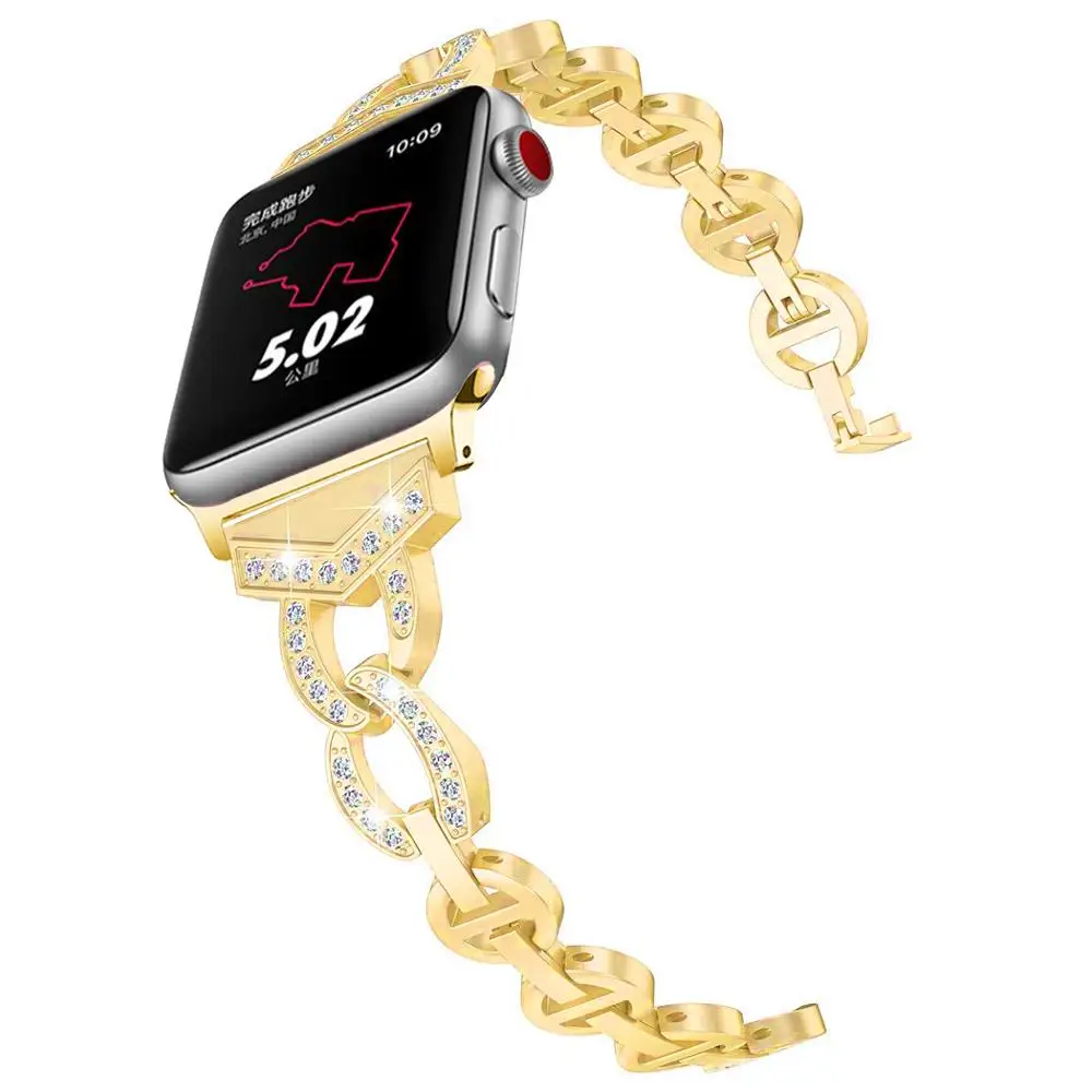 Ремешок для наручных часов из нержавеющей стали apple Watch серии 1/2/3/4 ремешок