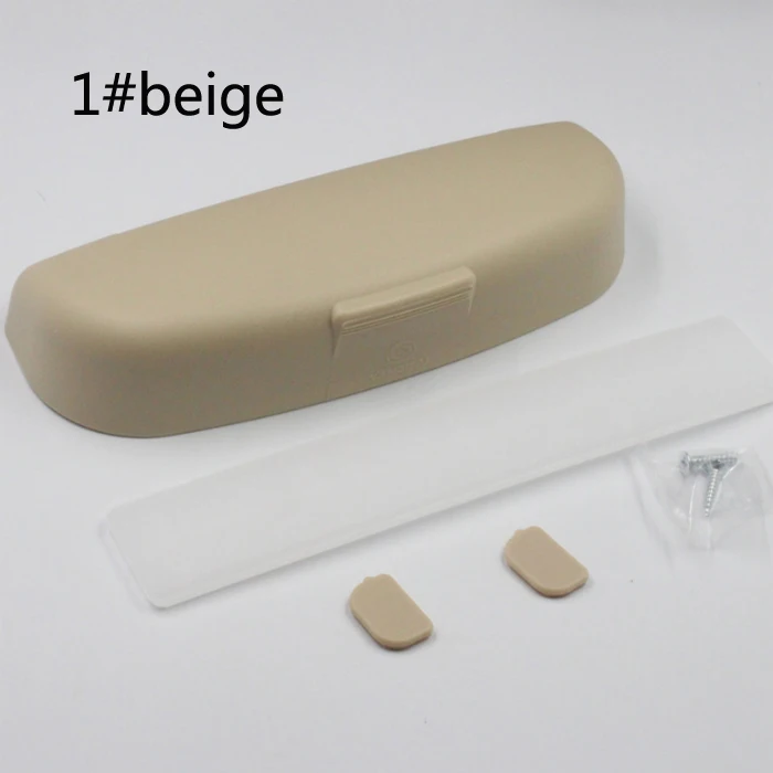 1 beige Автомобильный держатель для солнцезащитных очков rete, Чехол для очков, коробка для хранения, Автомобильный интерьер для Volvo S60 S90 XC90 S80L XC60 V60 V40/Renault Koleos - Название цвета: 1 beige