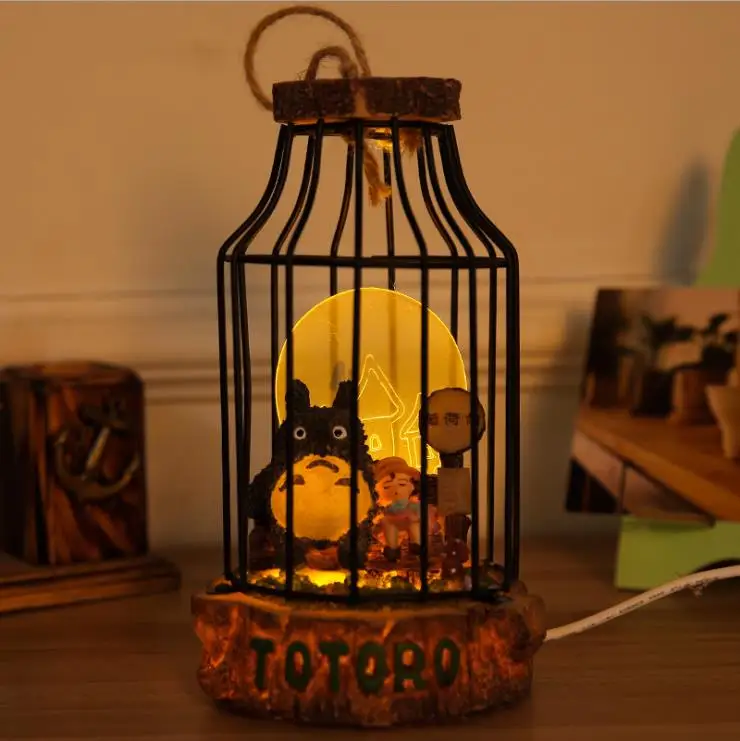 Полимерные поделки украшения фигурки Тоторо с акриловыми лампочками подарок E121 |