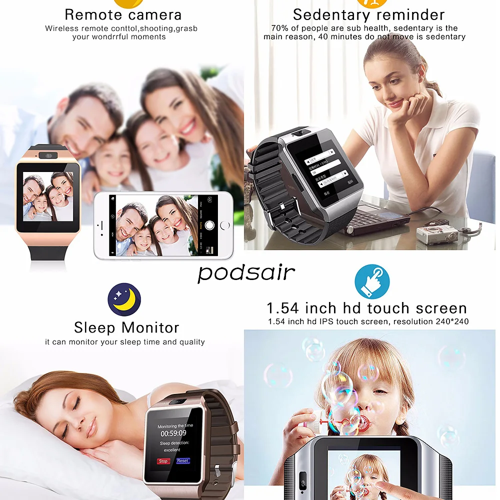 Bluetooth DZ09Smart часы Relogio Android смартфон фитнес трекер xiomiSmart часы PK tws i12 i10