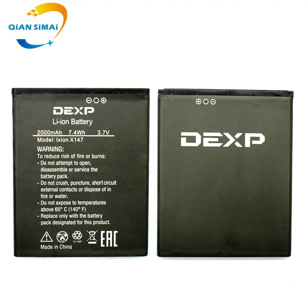 

QiAN SiMAi 1 шт. новый высококачественный оригинальный аккумулятор Ixion x147 для DEXP S Ixion X 4,7 Ixion x147 мобильный телефон + трек-код