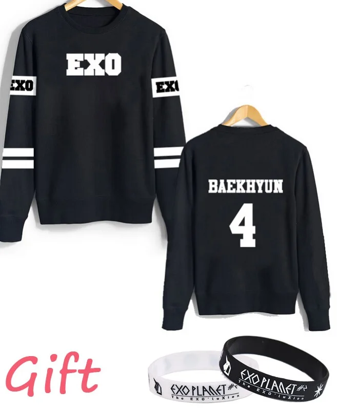 4 WEJNXIN Kpop Exo толстовки для мужчин и женщин Harajuku флисовый пуловер с длинными рукавами толстовки хип-хоп толстовка брендовая одежда спортивный костюм - Цвет: 4