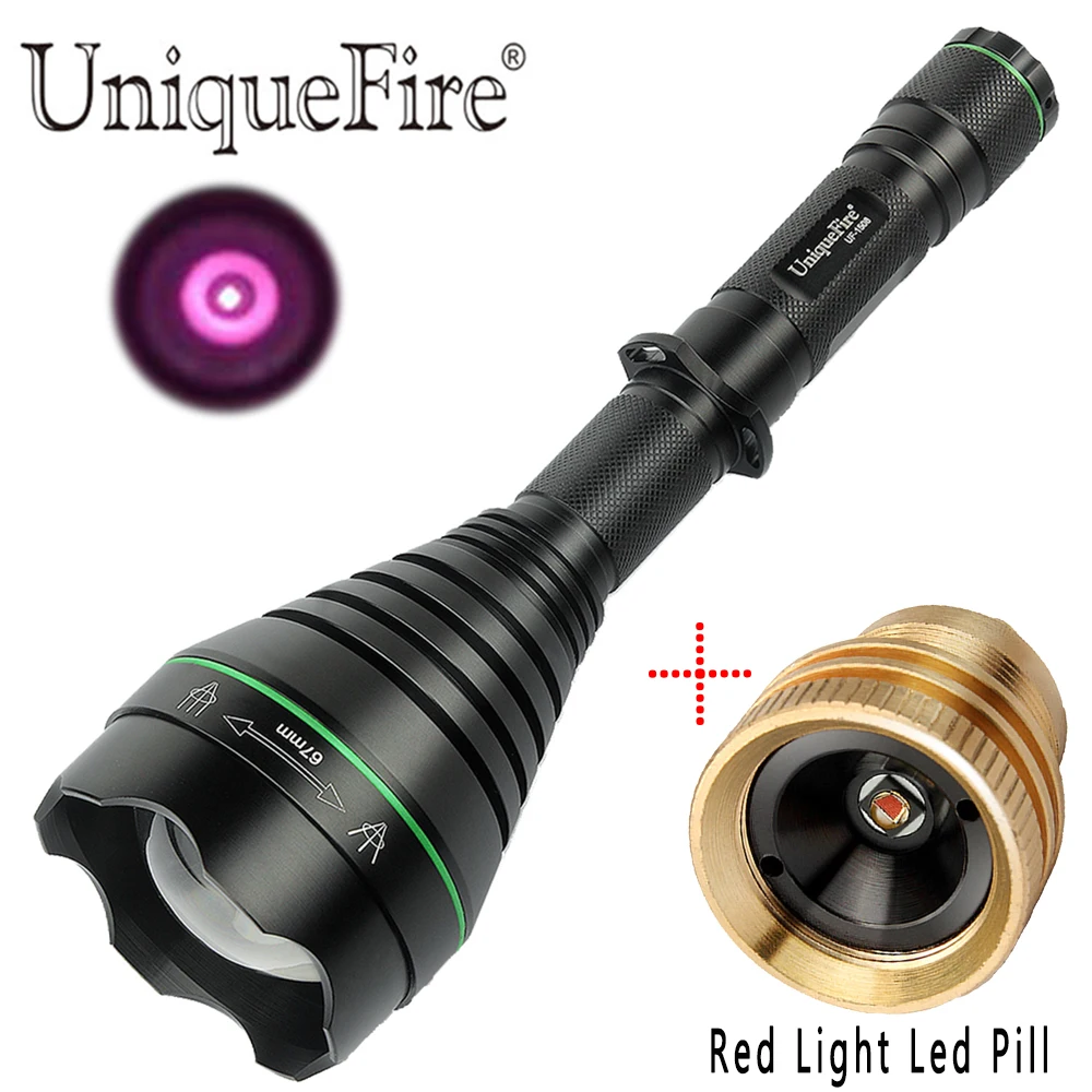 UniqueFire тактический светодиодный фонарик 1508 T67 IR 940NM Zoom инфракрасный фонарь для