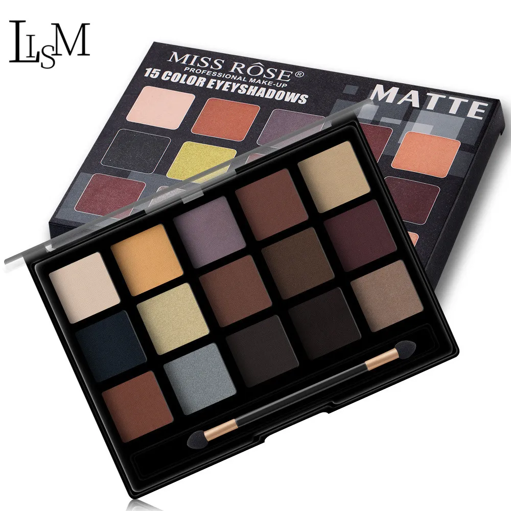 LISM Lady 15 цветов блестящие тени для век палитра матовые водонепроницаемые макияжа
