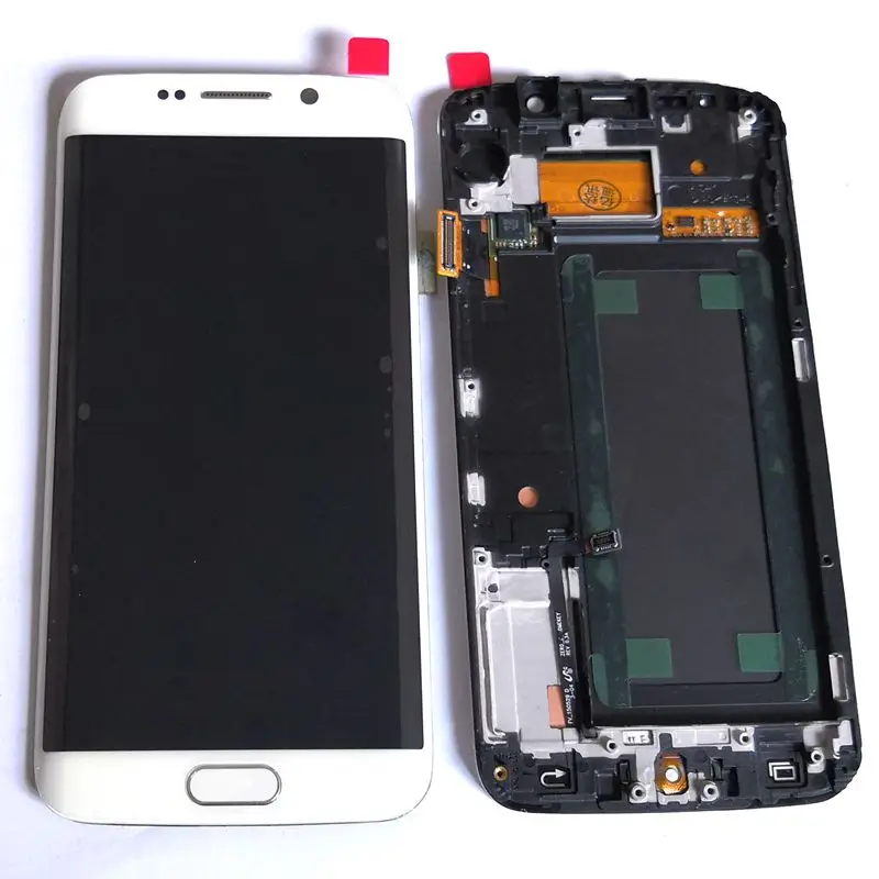 ЖК экран S6 edge для Samsung Galaxy Edge G925 G925F дисплей + дигитайзер сенсорного стекла рамка в