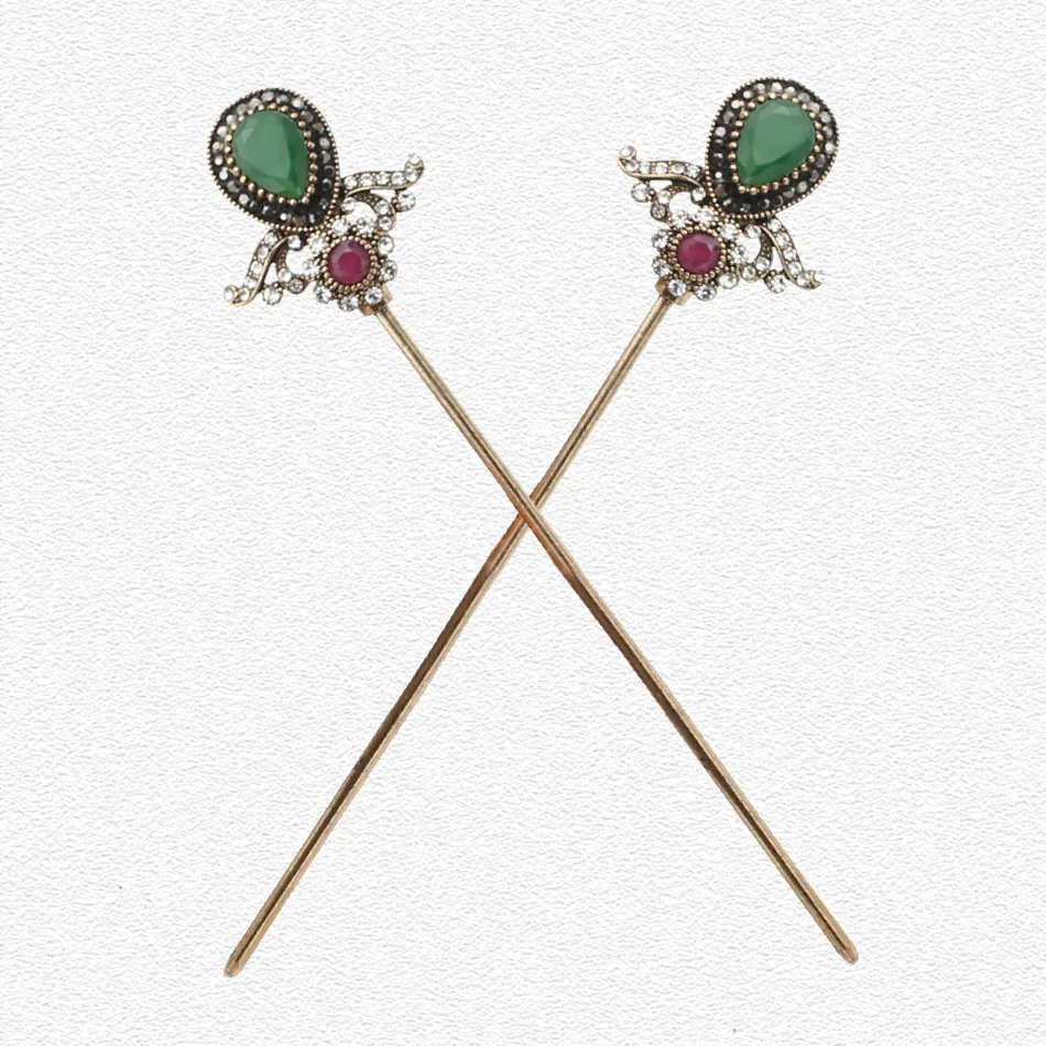 Винтажная Турецкая женская цветочная заколка для волос Arabia ювелирное изделие в