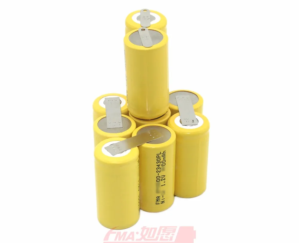 Ni-Cd Sub C SC 12v 1200 1500 1800mAh перезаряжаемая батарея DIY для электроинструментов DEXTER Drill