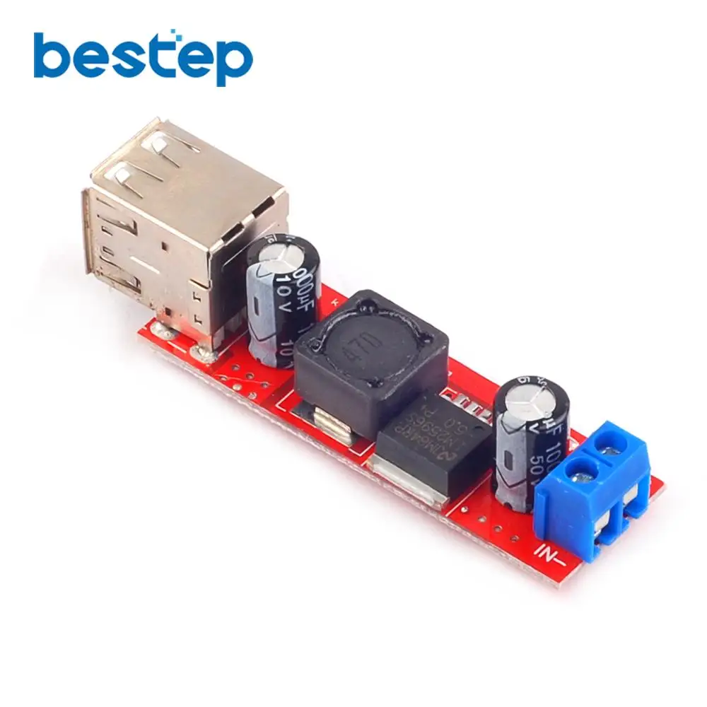 Модуль понижающего преобразователя для автомобильного зарядного устройства LM2596