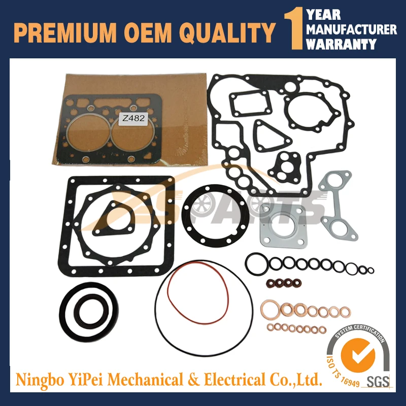 

16853-99355 полный комплект прокладок для двигателя Kubota Z482